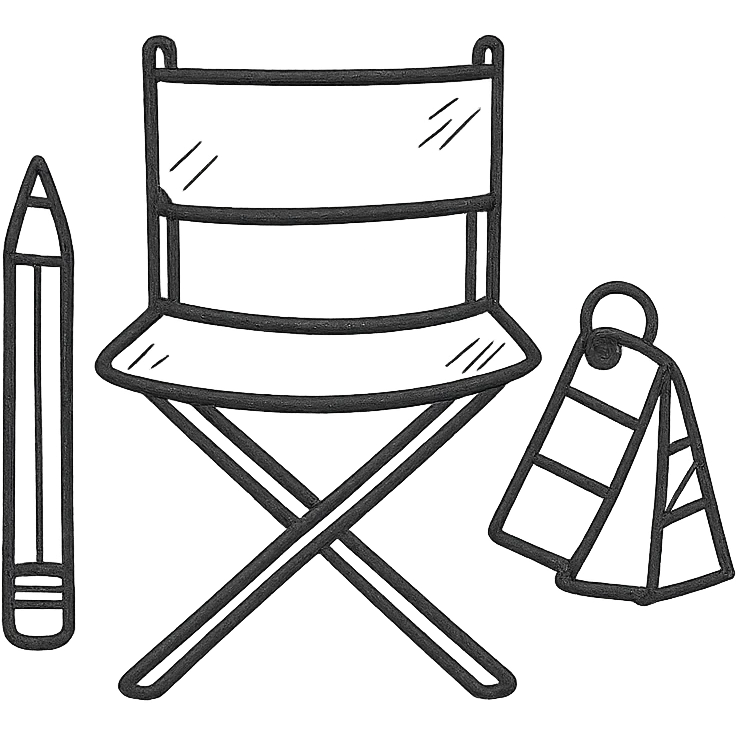 Director’s Chair with Pencil + Swatch emoji