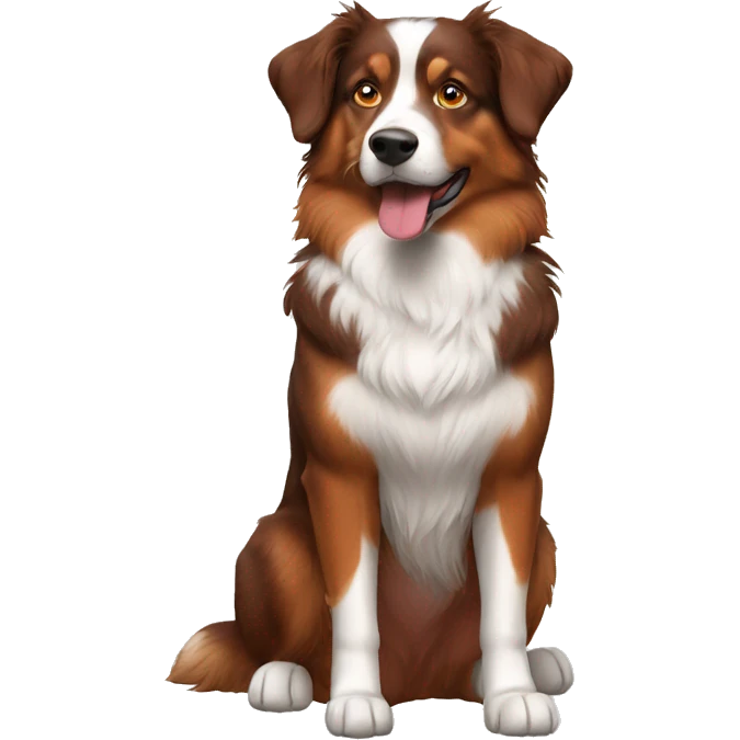 red-tri australian shepard emoji