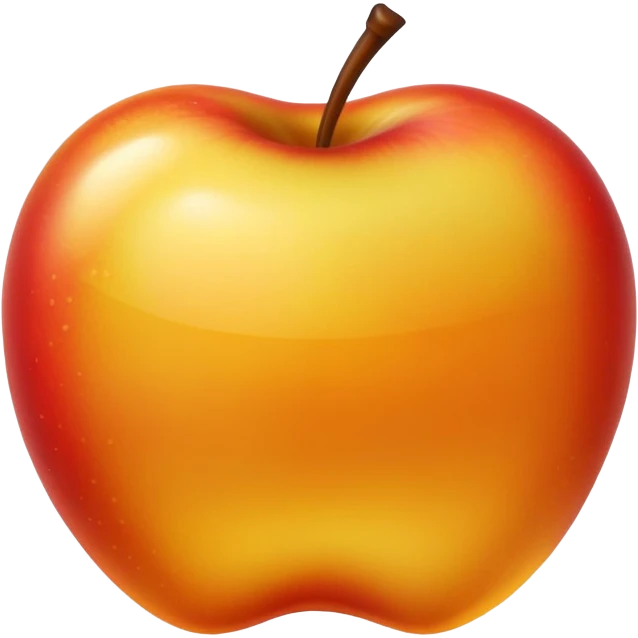 amber colored apple emoji
