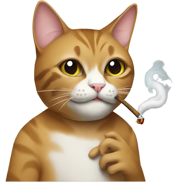 cat smoking emoji