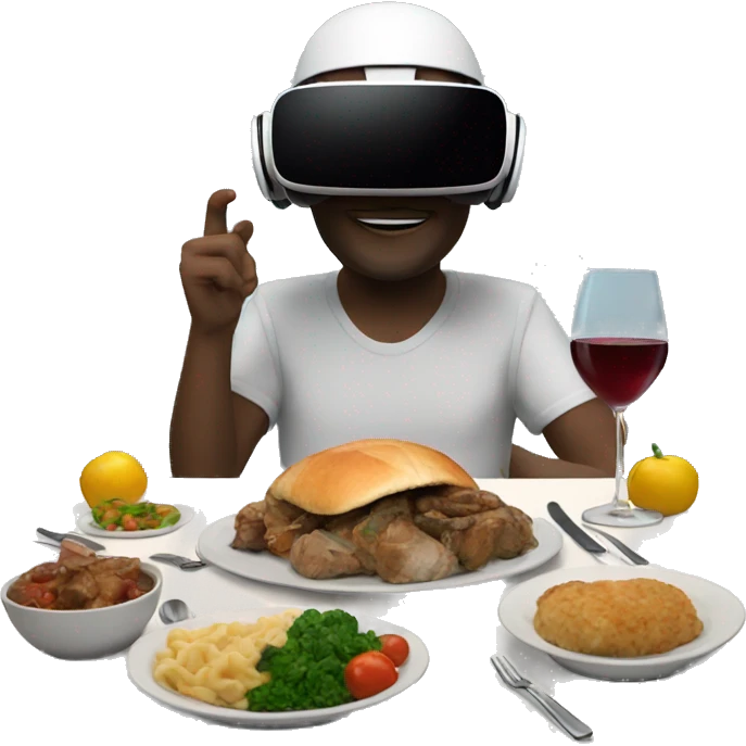 dinner in VR emoji