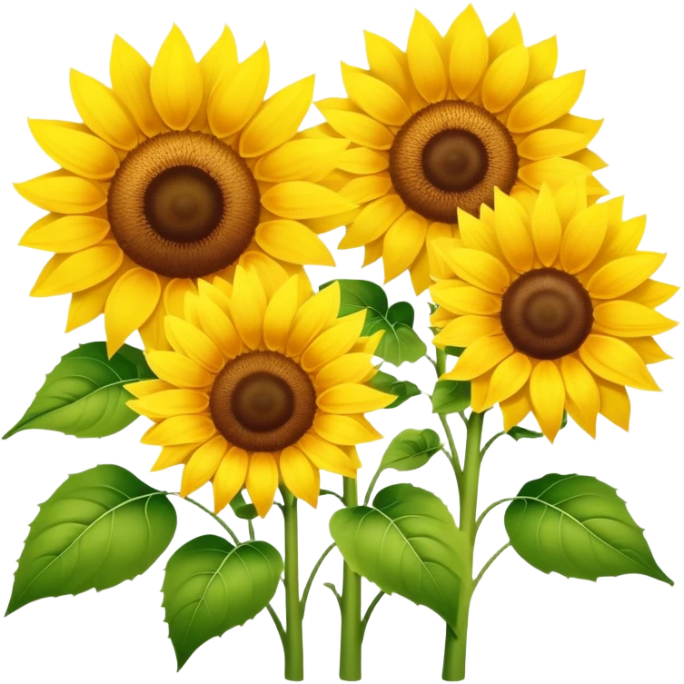 Sun flowers with sun emoji