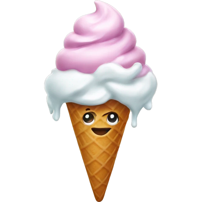 Beautiful ice cream emoji