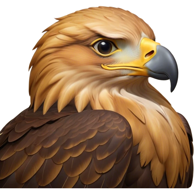 Meme-Worthy Cute Sleeping Golden Eagle Portrait Emoji, Head resting peacefully with a contented smile, showcasing a stately, broad-beaked form with eyes gently closed in serene slumber and luxuriously soft, golden plumage, Simplified yet adorably endearing features, highly detailed, glowing with a soft, drowsy amber light, high shine, relaxed and utterly lovable, stylized with an air of playful laziness, soft glowing outline, capturing the essence of a sleeping golden eagle that feels destined to become the next viral icon of adorable rest! emoji