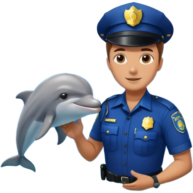 police officer dolphin emoji