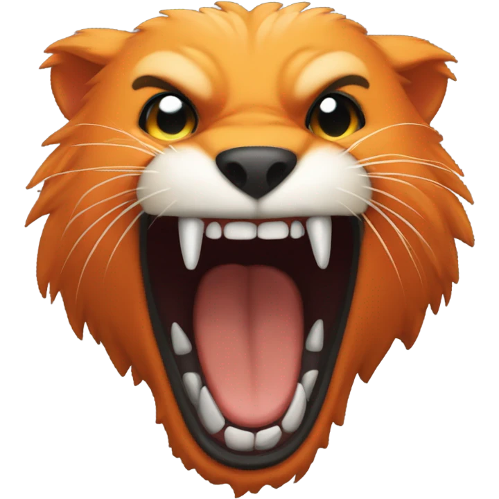 orange bearkat that is rawr-ing emoji