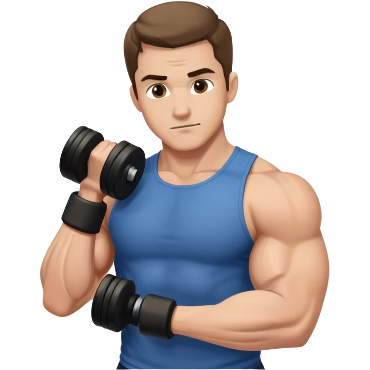 man weighted wrist curl emoji