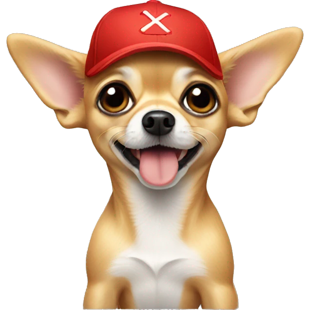 Chihuahua with cap emoji