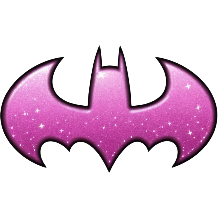 Make a batman logo emoji (girly) emoji