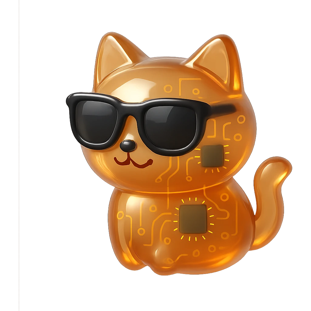 Cat wearing sunglasses emoji