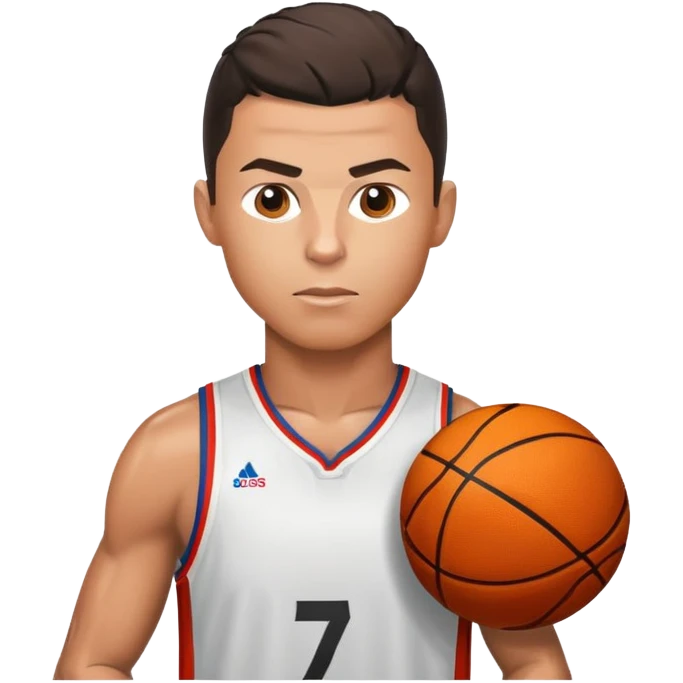 Cristiano Ronaldo as a basketball player emoji