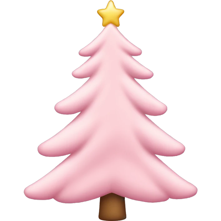 pastel pink christmas tree emoji
