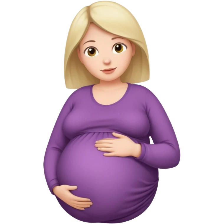 heavily pregnant woman with very very large overdue  belly emoji