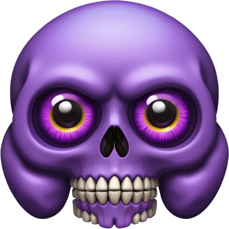  eyes perple with Skull inside emoji