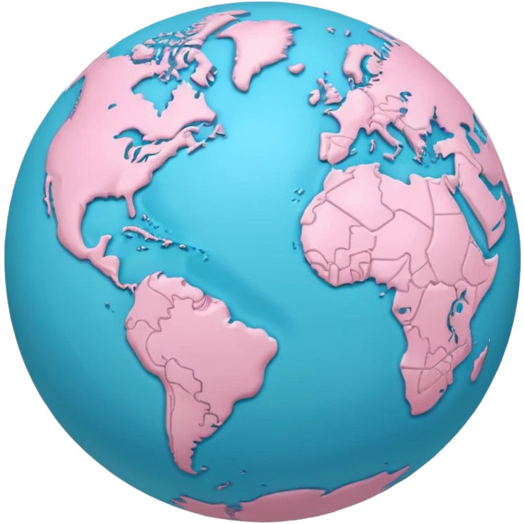 light pink planet earth emoji
