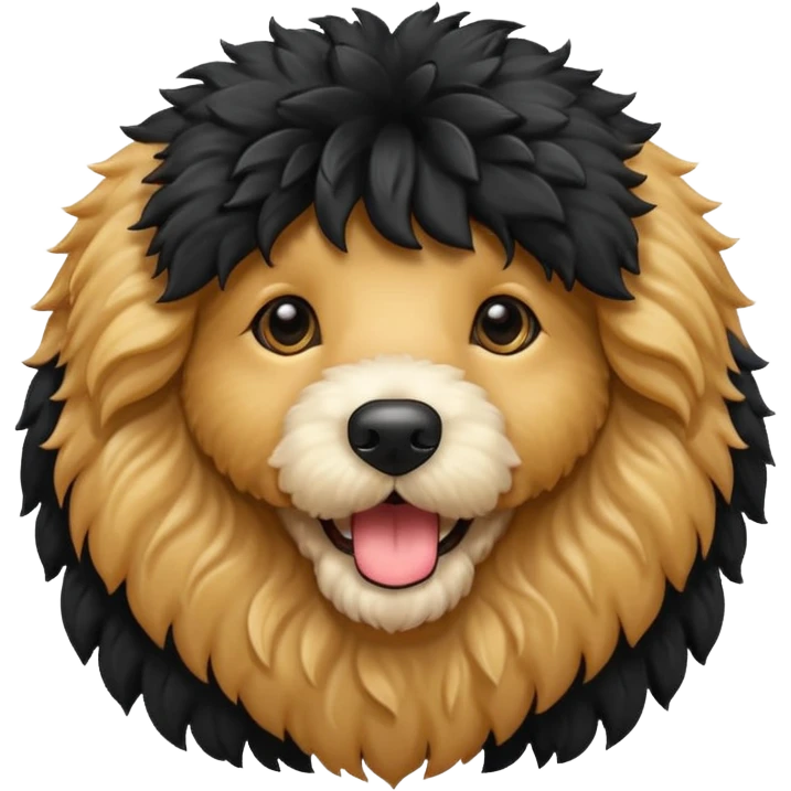 golden doodle black emoji