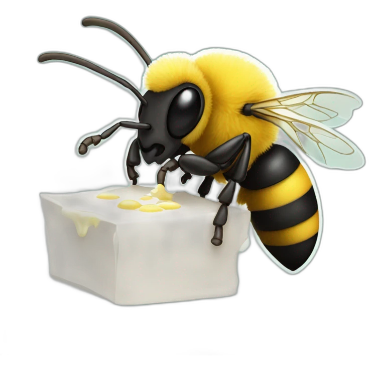 Bee redingote à horde White eating emoji