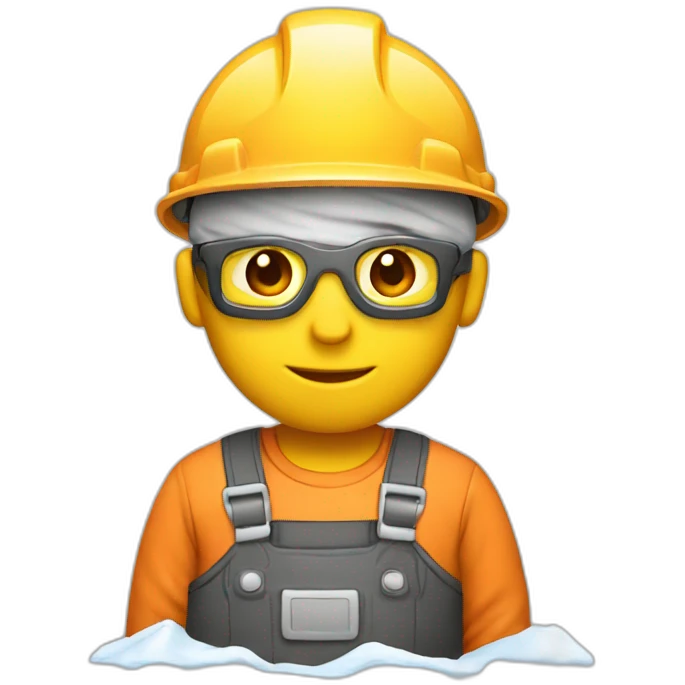 Construction worker thawing emoji
