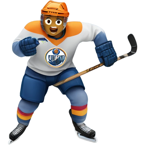 Hockey player goal celebration emoji