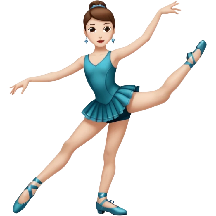Jazz dancer white with brown hair wearing dance turning shoes not ballet shoes  emoji