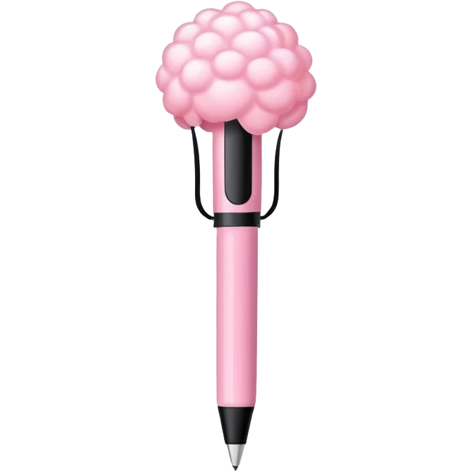 Light pink puff pen emoji