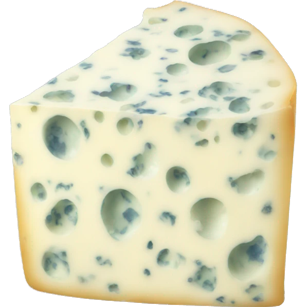 blue cheese with hidden face emoji