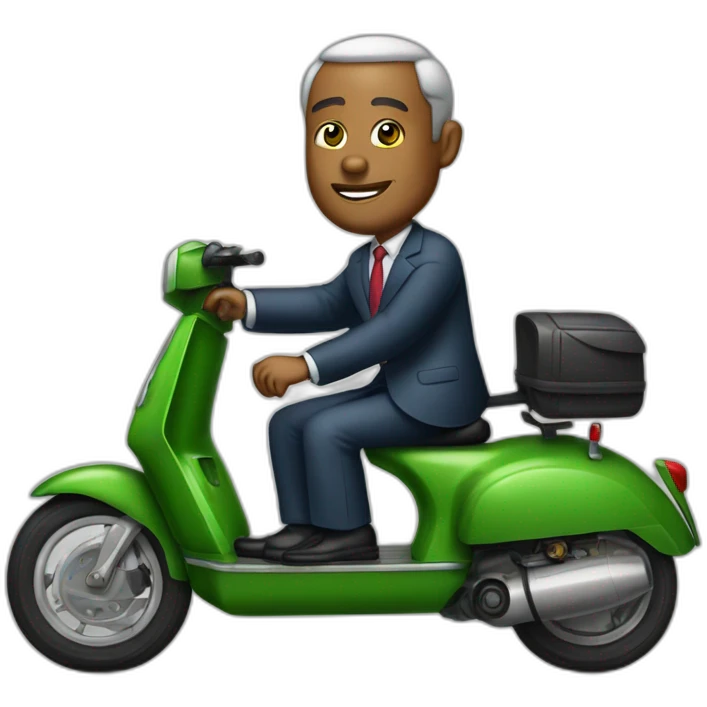 Le président des Comores avec un scooter  emoji