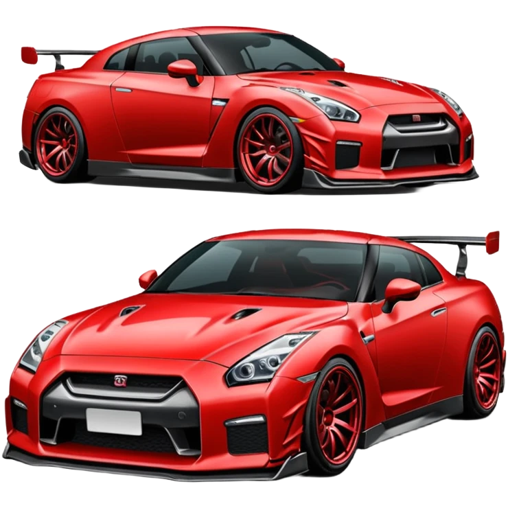 GTR com body kit vermelha emoji