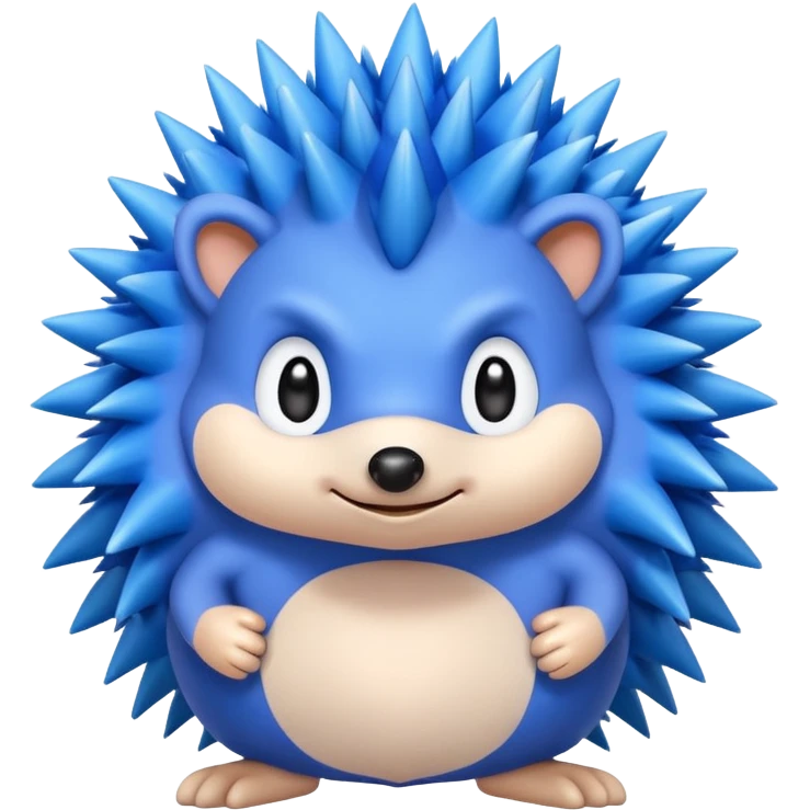 A blue hedgehog  emoji