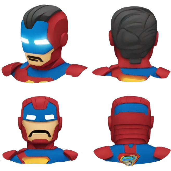 Iron man mixed with superman suit emoji