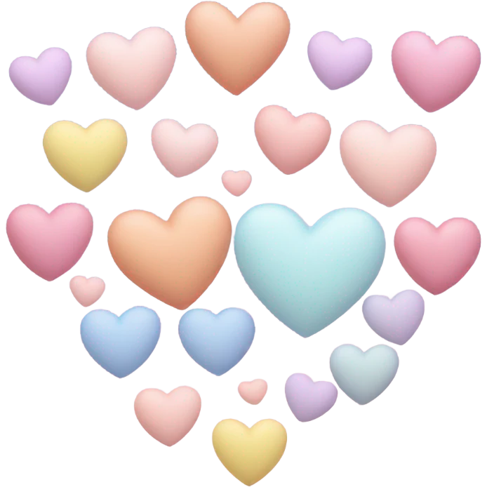 Pastel hearts emoji