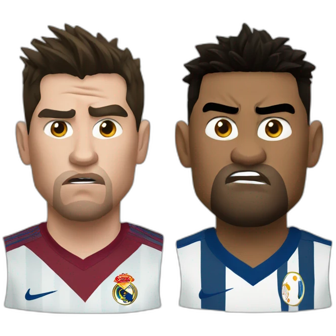 Make messi and ronaldo angry emoji