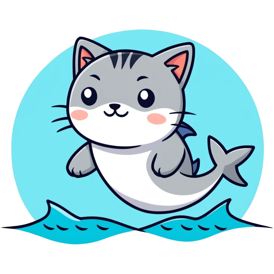 Cat shark emoji