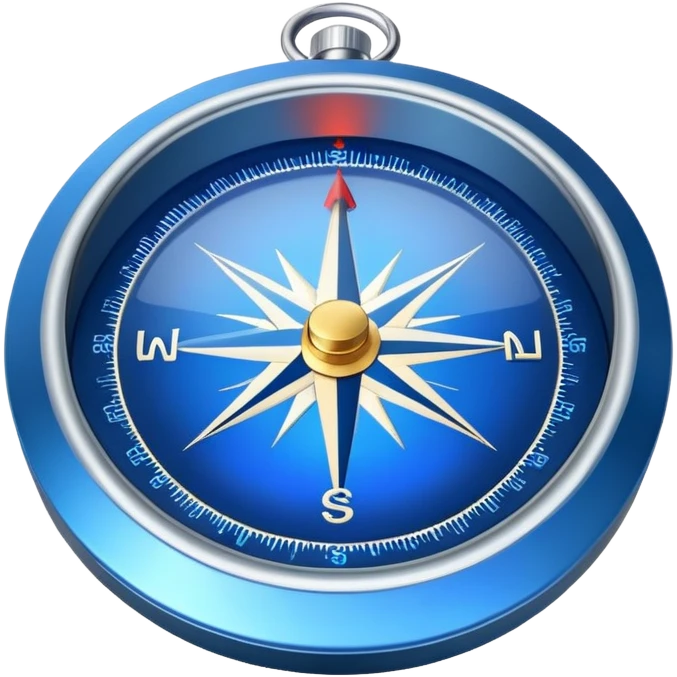 blue compass emoji