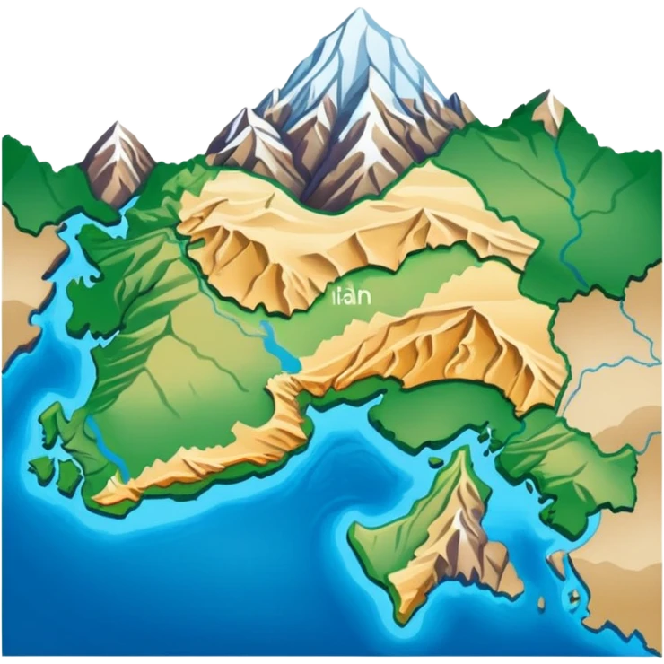 نقشه ایران  emoji