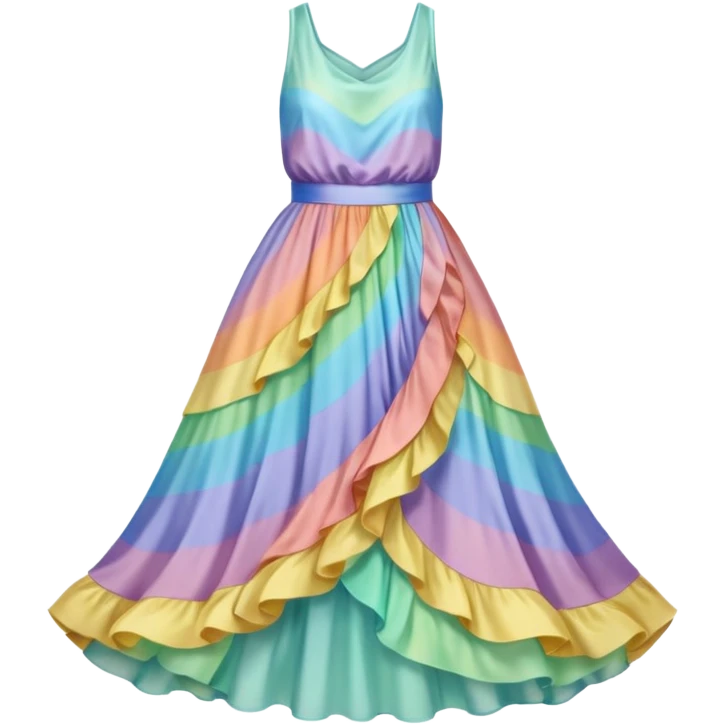 Rainbow pastel dress emoji