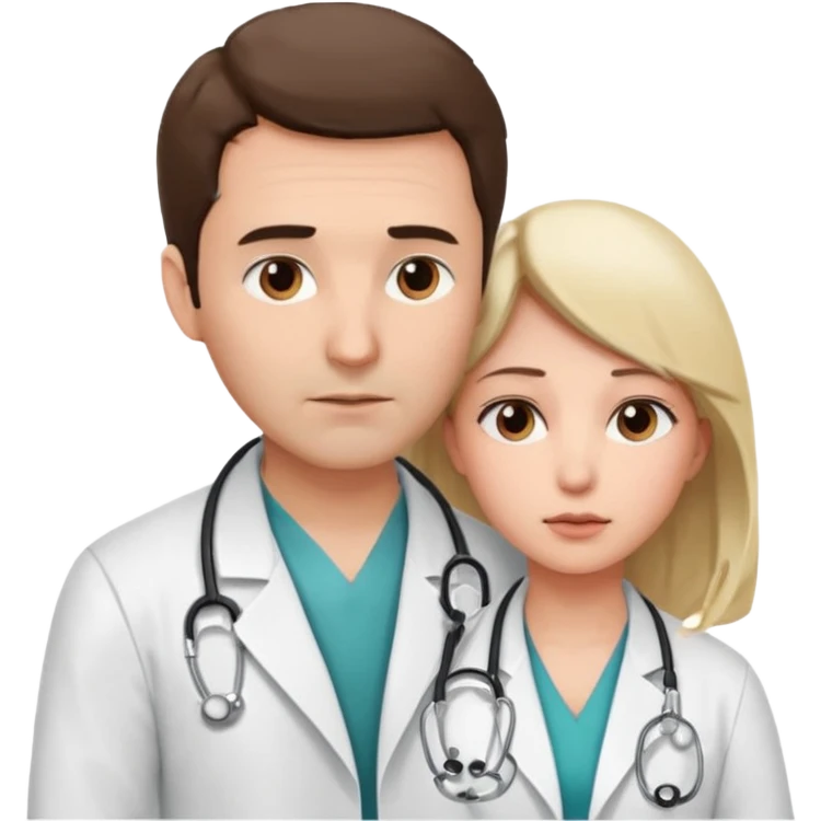 medico examinando pescoço de paciente emoji