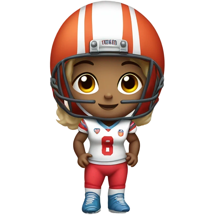 Baby girl wearing football uniform  emoji