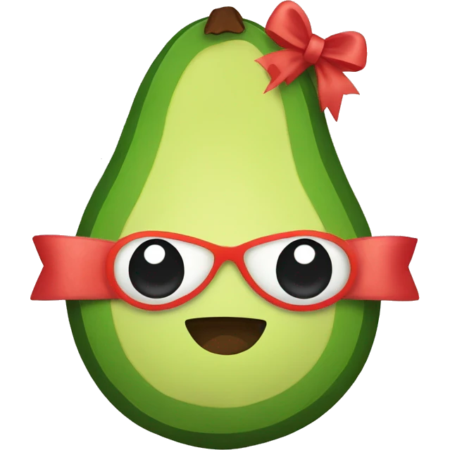 avocado with a bow emoji