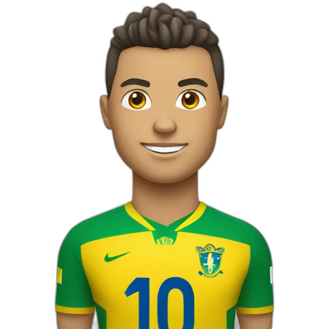 Ronaldo with brasil jersey and number 10 emoji