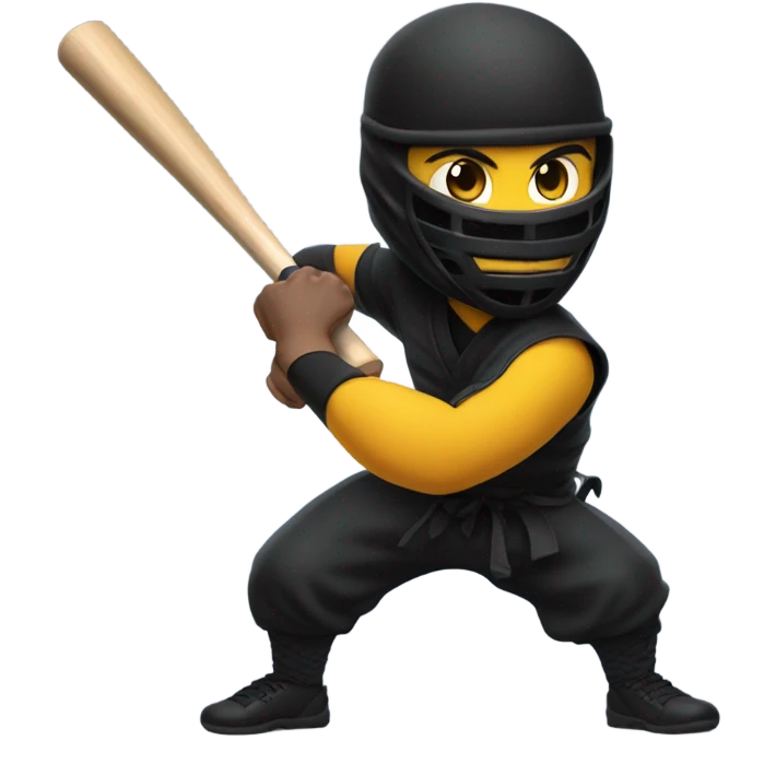 Ninja playing baseball emoji