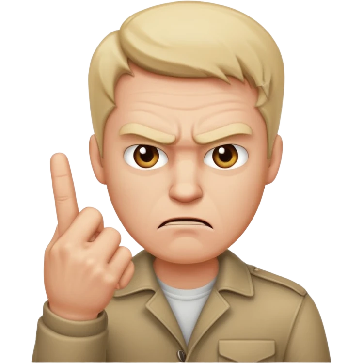 White man middle finger emoji