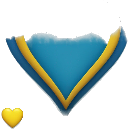 yellow-blue heart on the cover of the book emoji