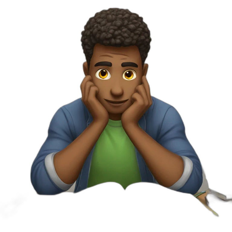guy studying for finals emoji