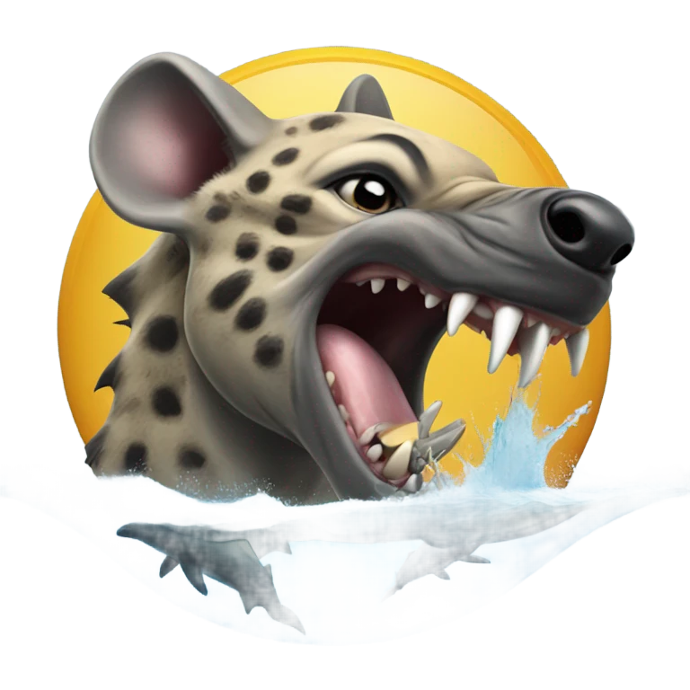Hyena eat dolphin emoji