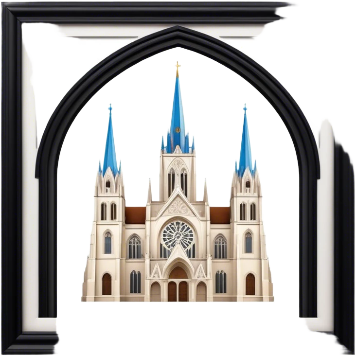 Cinematic Realistic Zagreb Cathedral Landmark Emoji, depicted with Gothic architecture rendered with lifelike detail and majestic, soft lighting. emoji
