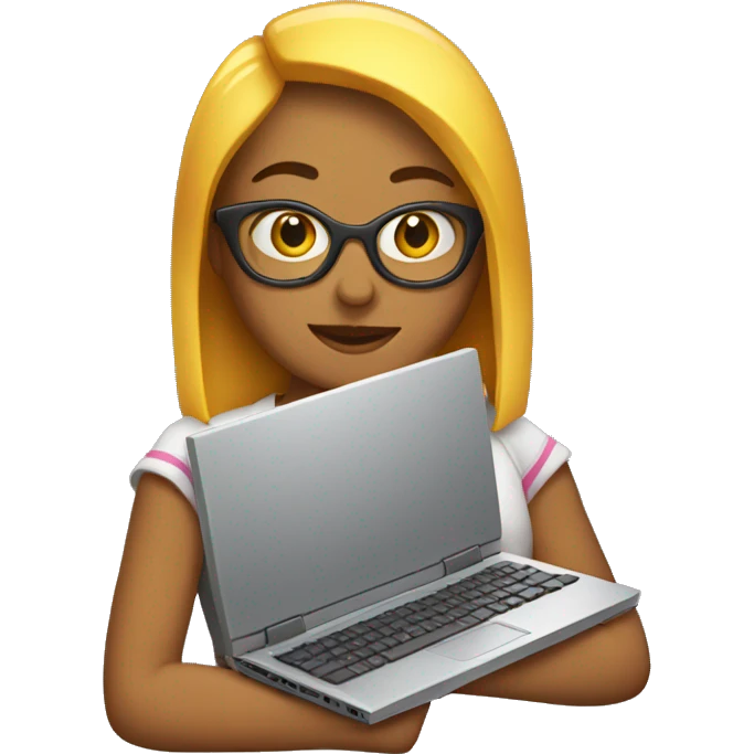 Chica Con computador emoji