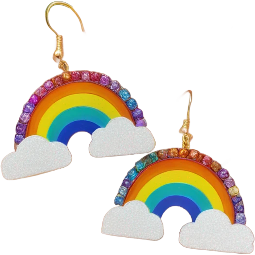 rainbow earrings emoji