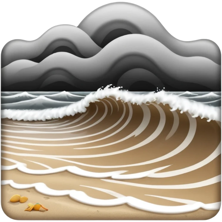 playa en blanco y negro emoji