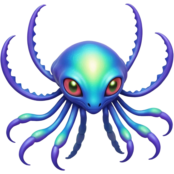 Weird abstract floating alien-Fakémon-Pokémon-fantasy-creature la creatura emoji